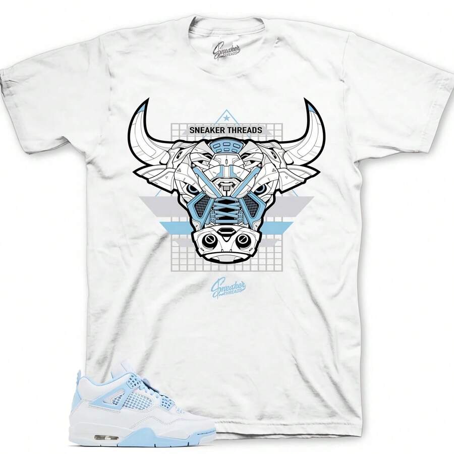Camisetas a juego con el modelo Retro 4 Forget Me Not AJ4 Aluminum - Camiseta War Bully Sneaker - forma - Ver 1