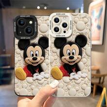 Disney Mickey Mouse Phone Case, Classic Plush Protective Cover. Compatible With IPhone 17, 16, 15, 14, 13, 12, 11 Pro Series And Galaxy S22, S23, S24, S25 Models, Featuring Plush-Style Mickey Mouse Against A Beige Background With Embossed Mickey Silhouettes And Stars, Perfect For Classic Disney Fans, Ideal For Birthdays, Holidays, Anniversaries, Graduation Gifts, Or Any Special Occasion To Surprise Family, Friends, Classmates, And Loved Ones. - trắng - Xem 4