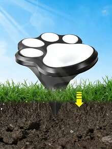 8/4pcs Outdoor Waterproof Solar Cat Paw Ground Lights - Light Control Automatic - White Light/Warm Light Optional - Suitable For Garden, Lawn, Patio, Path, Yard, Villa Exterior And General Pet Theme Landscapes - Solar-powered Cat Paw Lamp - View 7
