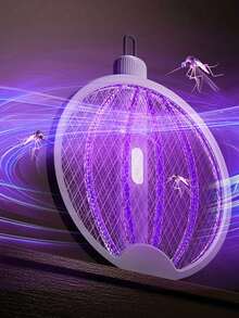 4-In-1 Rechargeable Electronic Mosquito Swatter, Strong Lithium Battery Mosquito Repellent Lamp, Electric Mosquito Swatter - Multicolor - View 4