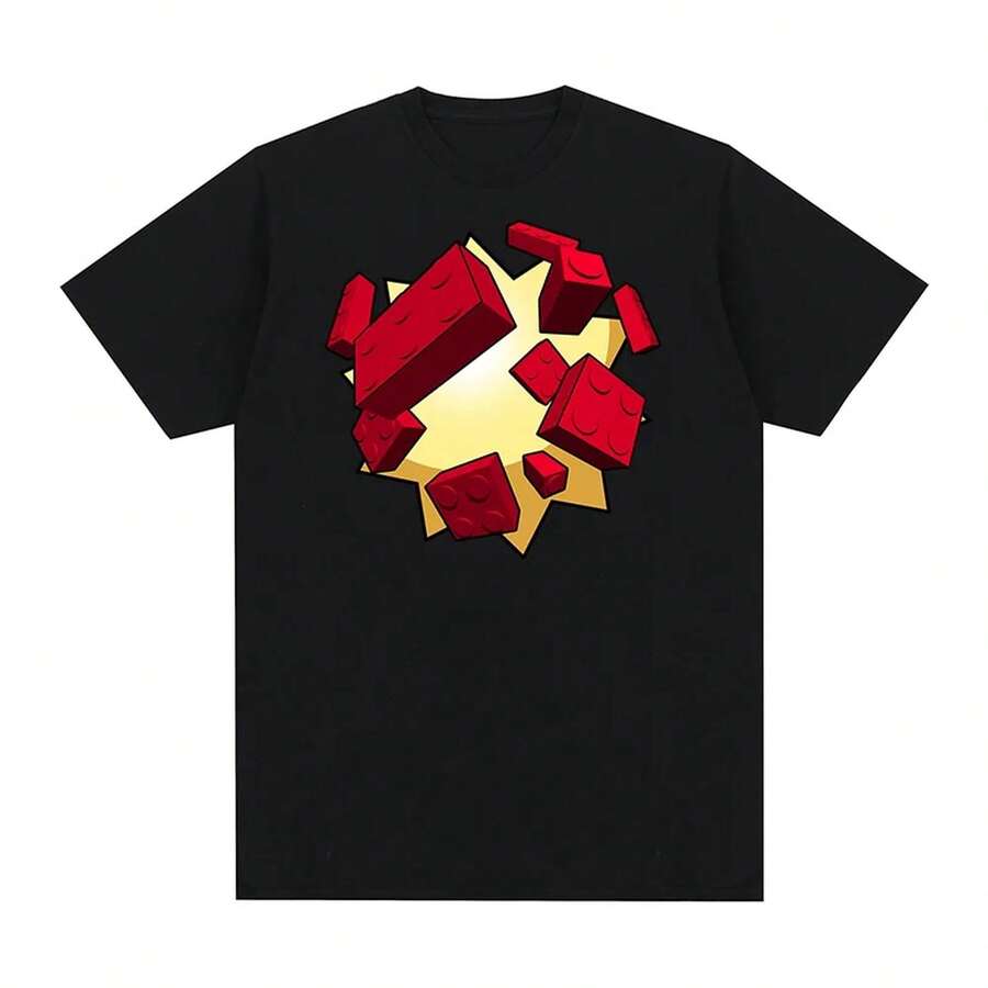Camiseta vintage Bloxxer, moderna, holgada, estilo Y2K, casual, de algodón, para hombre y mujer. Camiseta nueva de algodón suave de 220 g para hombre y mujer, confeccionada con un tejido premium duradero y agradable al tacto, ideal para todo tipo de cuerpo y para uso diario. Camisetas casuales transpirables y ligeras, conjuntos elegantes para otoño, perfectas para el día a día, actividades al aire libre, viajes, vacaciones y fiestas temáticas durante todo el año. - Negro - Ver 1