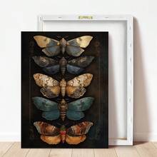 1pc Canvas Wall Art, Framed Wall Decor, Vintage Dark Academia Moth Specimen, Vintage Gothic Butterfly And Moth Oil Painting Poster, Entomological Aesthetic Decor, Suitable For Living Room, Bedroom, Home Office, Dorm And Witchcraft Themed Room, Vintage Style Art Gift For Insect Lovers, Room Decor, Dorm Decor, Kitchen Decor, Dining Room Decor, Bathroom Decor, Home Decor, Apartment Decor - A - View 4