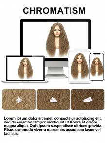 Tóc giả dài màu vàng ánh kim dành cho nữ, kiểu tóc xoăn 28 inch, tóc dài thời trang màu vàng ánh kim với những gợn sóng trên da đầu, kiểu dáng mới, rẽ ngôi giữa, chất liệu sợi tổng hợp dạng lưới co giãn, thích hợp cho các bữa tiệc, tụ họp, đám cưới, lễ hội âm nhạc và các dịp khác. - Vàng - Xem 8