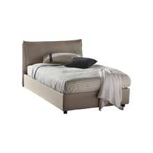 - Letto Piazza e Mezza, 135x205 cm Marrone Tortora, Sfoderabile Made in Italy - Grigio - Visualizzare 2
