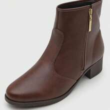 Women's Moleca Ankle Boot With Chunky Heel - Sophisticated - 咖啡棕 - 查看 2