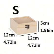 1 Stück Holz-Geschenkbox, exquisite Verpackungsbox, Schmuck-Holzbox Großhandel, Holz-Geschenkbox, Holzbox mit Glasdeckel, Verpackungsbox für konservierte Blumen - Verschiedenfarbig - Übersicht 13