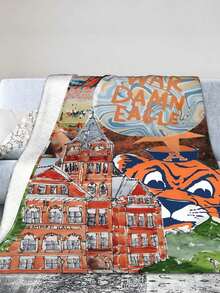 Auburn Merch Tigers Throw Blanket Warm Blankets Breathable Air Conditioner Blanket For Car Classic Outdoor Blankets For Picnic For All Season - màu đen - Xem 3