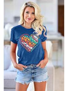 Camisetas de educación especial para profesores, camisetas gráficas de educación especial para profesores, para enseñar la vida, regalo de manga corta. - Azul - Ver 5