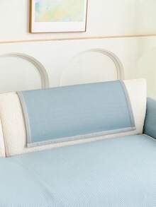 1 chiếc đệm sofa mùa hè mát mẻ và chống trơn trượt, đệm ngồi mùa hè kiểu waffle hình hạt đậu mát lạnh bằng lụa băng, tấm phủ mùa hè phù hợp cho sofa hình chữ L và sofa 1/2/3/4 chỗ ngồi (Bán lẻ từng chiếc) - Màu xanh lam - Xem 7