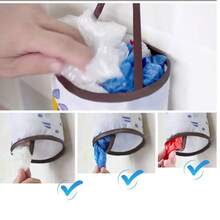 33 Styles Grocery Bag Holder Plastic Bag Dispenser Storage Pouch Garbage Bag- Organizer Home Kitchen Daily Tools Accessories - Màu đen - 10x47cm - Xem 5