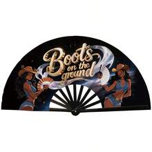 European And American Style Theme Folding Fan, Music Festival RAVE Nightclub Hand Fan, Hot Girl Party Decoration Folding Fan, Personalized Print Large Folding Fan, Outdoor Rave Support Fan, Photo Prop Versatile Portable Folding Fan, Hot Girl Theme Hand Fan, Leopard / Denim Effect Nightclub Rave Fan, Summer Cooling Portable Fan - A - View 12
