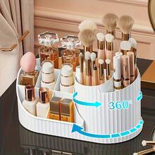 360° Rotating Storage & Organization, Makeup Storage, Makeup Display Rack & Makeup Storage Box, Makeup Storage Box, Multi-Functional Rotating Makeup Storage Rack, Suitable For Lipsticks, Eyeshadow Brushes, Makeup Brushes And Makeup Tools | Bedroom Desktop Rotating Rack, Large-Capacity Dust-Proof Makeup Storage Box,Bedroom Room Decor,Back To School - View 12