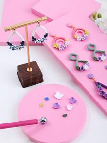 10mm 軟黏土花瓣製作軟墊 不黏黏軟黏土花瓣製作工具 裝飾展示軟墊 DIY 製作輔助軟墊 可重複使用 - 粉色 - 查看 3