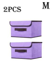 1PC/2PCS Foldable Storage Box With Lid, Large Capacity Fabric Storage Bin, Dustproof Closet Organizer, Wardrobe Storage Container For Clothes, Toys, Books, Underwear, Socks, Bedroom Living Room Office Home Organization - Multicolor - View 22
