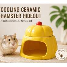 Tổ làm mát bằng gốm cho chuột hamster, chỗ trú ẩn tản nhiệt hai lớp, giường ngủ mát mẻ cho thú cưng nhỏ vào mùa hè. - A - Xem 6