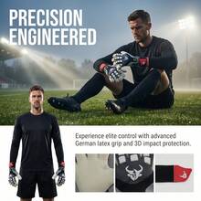 GKHMNEW Soccer Goalie Goalkeeper Gloves For Youth & Adult, Enhanced Latex Palm Grip, Breathable Knitted Fabric, Goalkeeper Glove For All-Around Play, Suitable For Game & Training - Multicolor - View 7