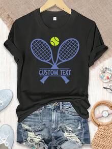 Camiseta de Equipo Personalizada, Camiseta de Jugador Personalizada, Camisetas Personalizadas, Regalos para Jugadores, Camiseta para Parejas, Camiseta Personalizada, Camisetas Superiores Personalizadas, Camiseta de Equipo - Negro - Ver 1