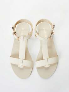 Women's Troian Flat Sandal Vacation Summer Flat Sandals - Màu be - Xem 3