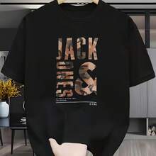 Printed T-Shirt For Men And Women - 黑色 - 查看 1