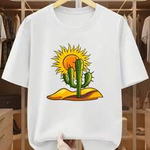 Printed T-Shirt For Men And Women - White - View 1