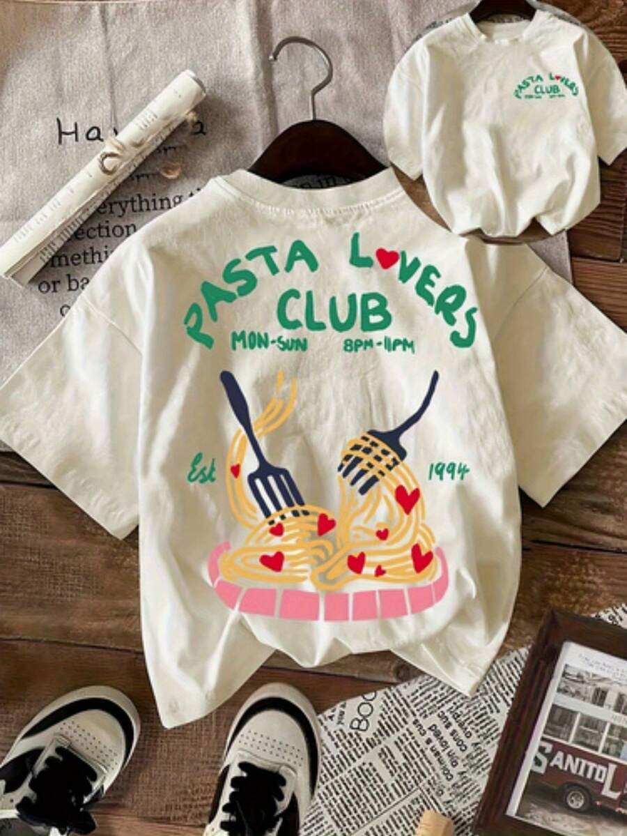 Camiseta con Estampado Gráfico, Manga Corta, Cuello Redondo, Estilo Casual para Verano y Primavera, Ropa de Mujer Y2k - Blanco - Ver 1