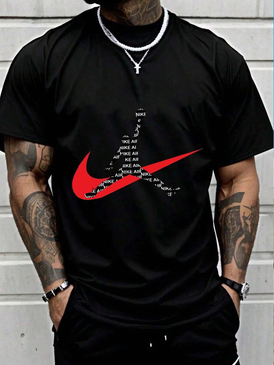 Men T-Shirts - 黑色 - 查看 1