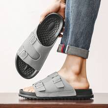Men's Casual Slip-On Slippers, Comfortable And Non-Fatiguing - Grey - View 11