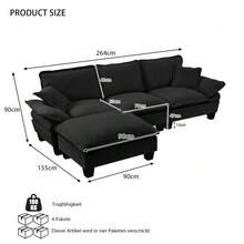 Sofas & Couches - 黑色 - 查看 4