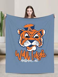 Auburn Merch Tigers Throw Blanket Warm Blankets Breathable Air Conditioner Blanket For Car Classic Outdoor Blankets For Picnic For All Season - 黑色 - 查看 1