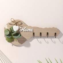 1 pieza Decoración de pared moderna y elegante - Gancho versátil para llaves y ropa para cocina, sala de estar, dormitorio - Acento de madera para el hogar - A - Ver 6