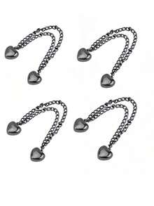4pcs/1pc Heart-Shaped Hem Clips, Hidden Button Seamless Fit, Prevents Dragging On The Ground. Suitable For Dresses, Pants And Casual Trousers, Waterproof, Easy To Carry. - Multicolor - View 14