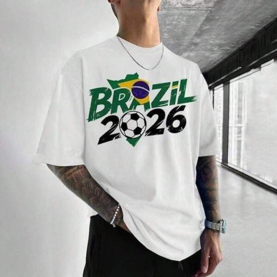 Camiseta gráfica de la Copa Mundial de Brasil 2026, camiseta de fútbol para aficionados de la Copa Mundial, camiseta infantil de la rosa mexicana para el Día de la Independencia de México, camiseta de la Copa Mundial 2026, camiseta de fútbol unisex y para niños, camiseta de fútbol, camiseta para aficionados al fútbol, regalo para aficionados a los deportes, disfraz para el día del partido. - Negro - Ver 1