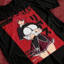 Camiseta Rias GR1emory Anime UniS1ex Anime Lovers Shirt Graphic Manga Shirt Cheap Clot1hing Y2k Clothes Man M1en's Tshirts Camiseta de algodón suave de 220 g para hombres y mujeres, hecha de tela premium duradera y agradable para la piel con un tacto suave, adecuada para todas las formas corporales y para uso diario. Tops casuales transpirables y ligeros, conjuntos elegantes a juego para otoño, perfectos para la vida diaria, actividades al aire libre, viajes, vacaciones y varias fiestas temáticas durante todo el año. - Negro - Ver 1
