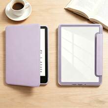Ốp bảo vệ máy đọc sách điện tử cho Kindle (Thế hệ thứ 11 - Ra mắt năm 2024) (6 inch), Kindle Paperwhite thế hệ thứ 11 năm 2021, Kindle Paperwhite thế hệ thứ 12 năm 2024. Mặt lưng TPU trong suốt siêu mỏng với chức năng tự động bật/tắt màn hình thông minh. - Màu tím hoa cà - Xem 8