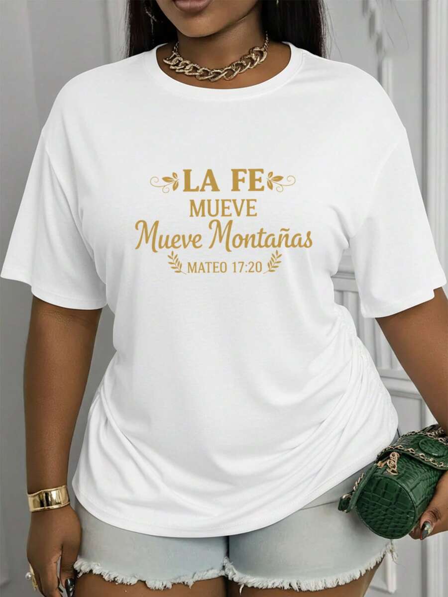 Esta camiseta casual con cuello de tulación presenta un estampado inspirado en el Evangelio de Mateo 17:20. Hecho de tela suave, amigable con liel, transpirable y lavable en máquina, es adecuado para todas las estaciones. Lo suficientemente atractivo y versátil para emparejarse con varios E