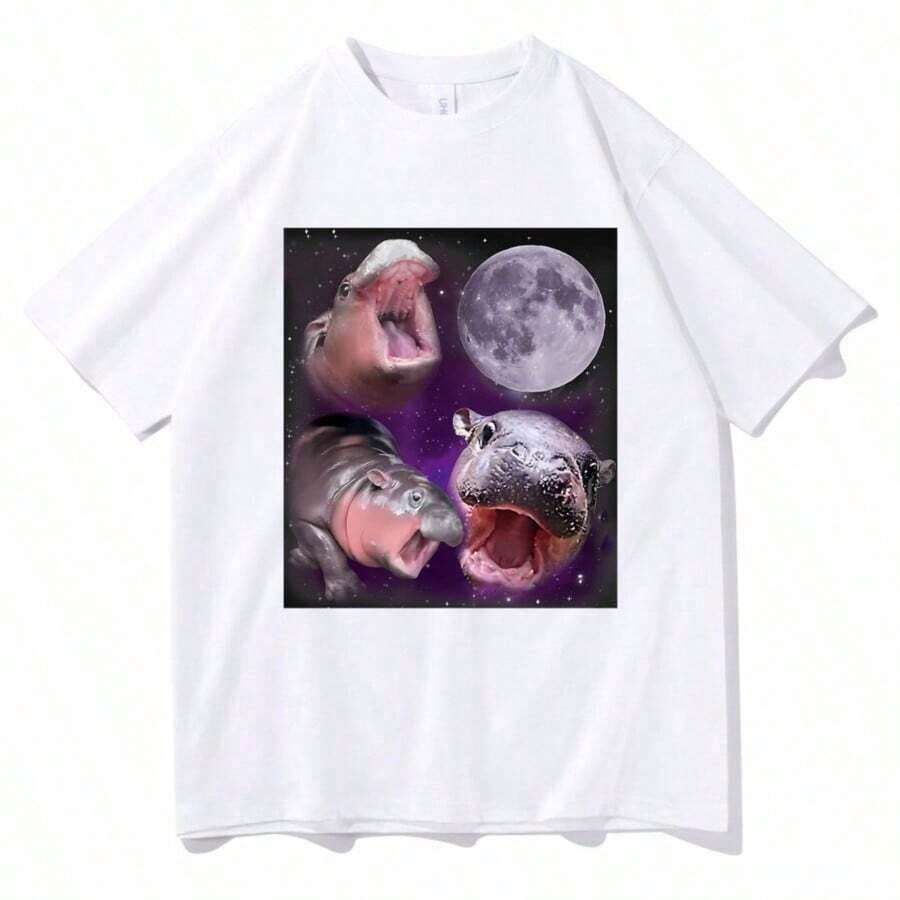 COOL SUMMER Think Like A Proton Positive Science Cotton T-Shirt, T-Shirt Design, High Quality Printed T-Shirts, Oversized T-Shirts, Vintage Urban Style, Unisex, Loose Fit Short Sleeve Cotton T-Shirt With Round Neck, Women's Blouses, Women's T-Shirts, Casual Blouses For Ladies. - 白色 12 - 查看 1