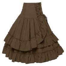 Cosplay Clothing - 230831 Court-style Midi Skirt - Brown - View 2