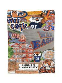 Auburn Merch Tigers Throw Blanket Warm Blankets Breathable Air Conditioner Blanket For Car Classic Outdoor Blankets For Picnic For All Season - màu đen - Xem 2