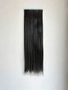 WaveTrip 女士迷你胶带式接发片，10片装，24英寸直发，卡尼卡隆合成纤维接发片，不褪色，无痕隐形，适合所有发质，10片/包，35克 - 黑色 - 查看 4