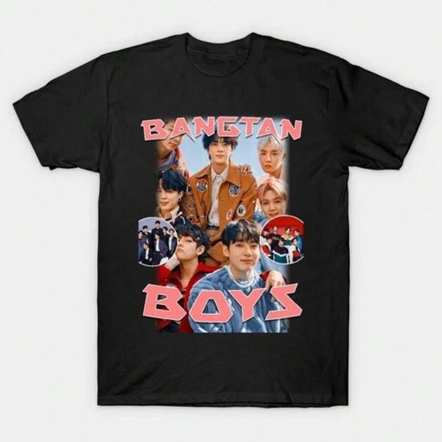 Fan Graphic T-Shirt Bangtan Boys Unisex K-Pop Tee S-5XLblusas para mujer playeras de mujer vestidos casuales para mujer y2k playeras deportivas para mujer verano camisetas ropa de mujer Fashion Perfect For Daily - Negro - Ver 1
