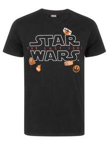 Men's T-Shirt: The Last Jedi Badge 's Blouses, Blouses, Casual Blouses For Women, Informal Blouses For Women, Women's Tops, Tops, Unisex. - 黑色 - 查看 6