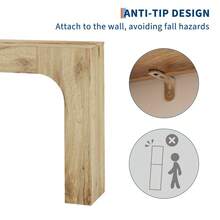 Soonbuy 47 Inch Rustic Wood Console Table, Slim Narrow Entryway Foyer Table, Farmhouse Industrial Sofa Table Behind Couch With Thick Tabletop, Accent Hallway Side Table For Living Room Bedroom Hall - 1.2 Michat Cracked Oak - View 3