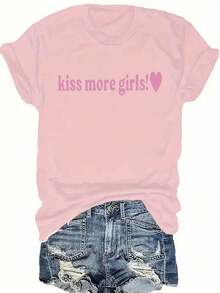 Talla Grande, Blusa de Manga Corta Estilo Oversize para Mujer - Camisa Casual de Cuello Redondo, Lavable a Máquina, Blusa Túnica de Primavera y Verano Adecuada para Todo Tipo de Cuerpo, Atuendo Casual para Salidas o Eventos. - Rosa - Ver 6