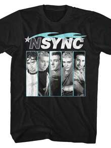 Camiseta de la banda de música NSYNC Blue Flame con la portada del álbum, color negro, para hombre, regalo para hombre, ropa de hombre, regalos para hombre, regalos nuevos. - Negro - Ver 1