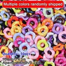 10pcs Acrylic UV Coated Colorful Beads, Hexagon Fidget Toys, Macaron Color Wavy Flower Shape, DIY Jewelry Accessories - Waves - View 26