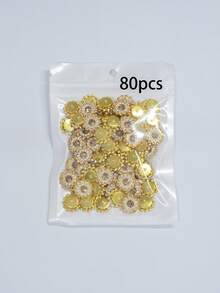 50/80/120/500pcs Rhinestone Beads, Fashion Champagne Gold Rhinestone Decor Jewelry Making Beads, Suitable For Craft Making - 14mm Champagne Gold Diamond - View 15