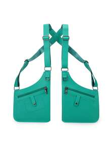 1 chiếc túi đeo ngực/túi dưới cánh tay đa năng kiểu chiến thuật, ba lô/áo vest thời trang unisex, phù hợp cho đạp xe, chạy bộ, du lịch. - A - Xem 17