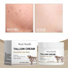 Tallow-crema facial que se desvanece, líneas finas, reafirmante, hidratante, suavizante, iluminador, reparación, bálsamo nutritivo hidratante, cuidado de la piel - 1 - Ver 2