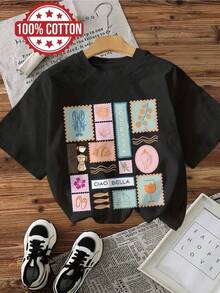 Dam-T-shirts - Svart - Visa 7