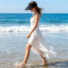 Summer Straw Sun Hat, Wide Brim Beach Hat, Foldable Travel Sun Hat - Multicolor - View 5